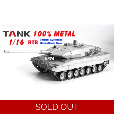 1/16 All Metal Leopard Dual Gyroscope & Weapon Station / Barrel Recoil / Barrel Fire Smoking